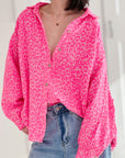 Musselin Bluse, Neon-Leo, 2 Farben