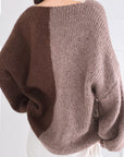 Strickjacke, Kontrast, Flauschi, 2 Farben