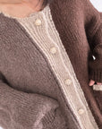 Strickjacke, Kontrast, Flauschi, 2 Farben