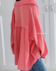 Musselin Bluse, Neon-Streifen II, 2 Farben