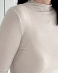 Longsleeve, Cashmere Blend, Stehkragen, 5 Farben