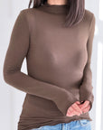 Longsleeve, Cashmere Blend, Stehkragen, 5 Farben