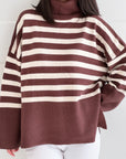Strickpullover, Streifen, 5 Farben