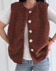 Bouclé-Weste, Design-knöpfe, 2 Farben