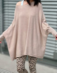 Oversize Strickpullover, Batwing, 2 Farben