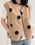 Teddyweste, Polka Dots, 2 Farben