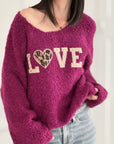 Bouclé Pullover, Leo-LOVE, 4 Farben