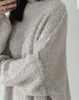 Oversized Teddypulli, Beige