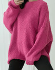 Oversized Teddypulli, Pink