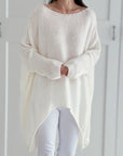 Strickpullover, Vokuhila, 5 Farben
