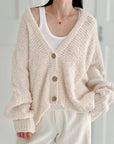 Bouclé Cardigan, 4 Farben
