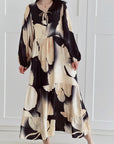 Seidiges Maxikleid, Lotus