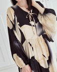 Seidiges Maxikleid, Lotus