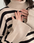 Strickpullover, Streifen, 5 Farben