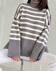 Strickpullover, Streifen, 5 Farben