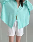 Musselin Bluse, regular, Melon