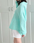 Musselin Bluse, regular, Melon