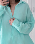 Musselin Bluse, regular, Melon