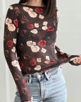 Longsleeve, Cashmere, Blumen