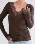Longsleeve, Cashmere, Lace, 11 Farben