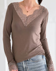 Longsleeve, Cashmere, Lace, 5 Farben