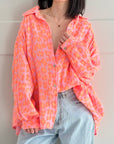Musselin Bluse, Wild-Leo, Neon, 3 Farben