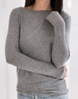 Longsleeve, Cashmere, fein Glanz, 2 Farben