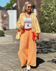 Musselin Bluse, bunte Streifen I, 6 Farben