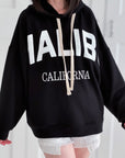 Hoodie, MALIBU, Schwarz