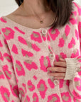 Cardigan, Pink-Leo, 4 Farben