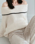Schulterfreier Pullover