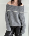 Schulterfreier Pullover