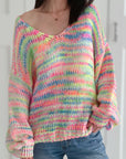 Pullover, Neon, Cremeweiß