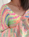 Pullover, Neon, Cremeweiß