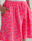 Musselin Shorts, Leo '25, Neon-Pink