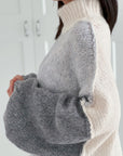Pullover, Color-Blocking, Grau