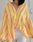 Musselin Bluse, bunte Streifen I, 5 Farben