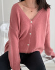 Strickjacke, Alpaka, 10+ Farben