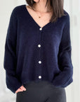 Strickjacke, Alpaka, 10+ Farben