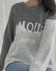 Pullover, Amour, Grau