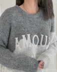 Pullover, Amour, Grau