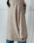 Pullover, V-Ausschnitt, Beige