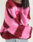 Pullover, Streifen, Flauschi, 6 Farben