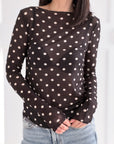 Longsleeve, Cashmere, Polka Dots, 3 Farben