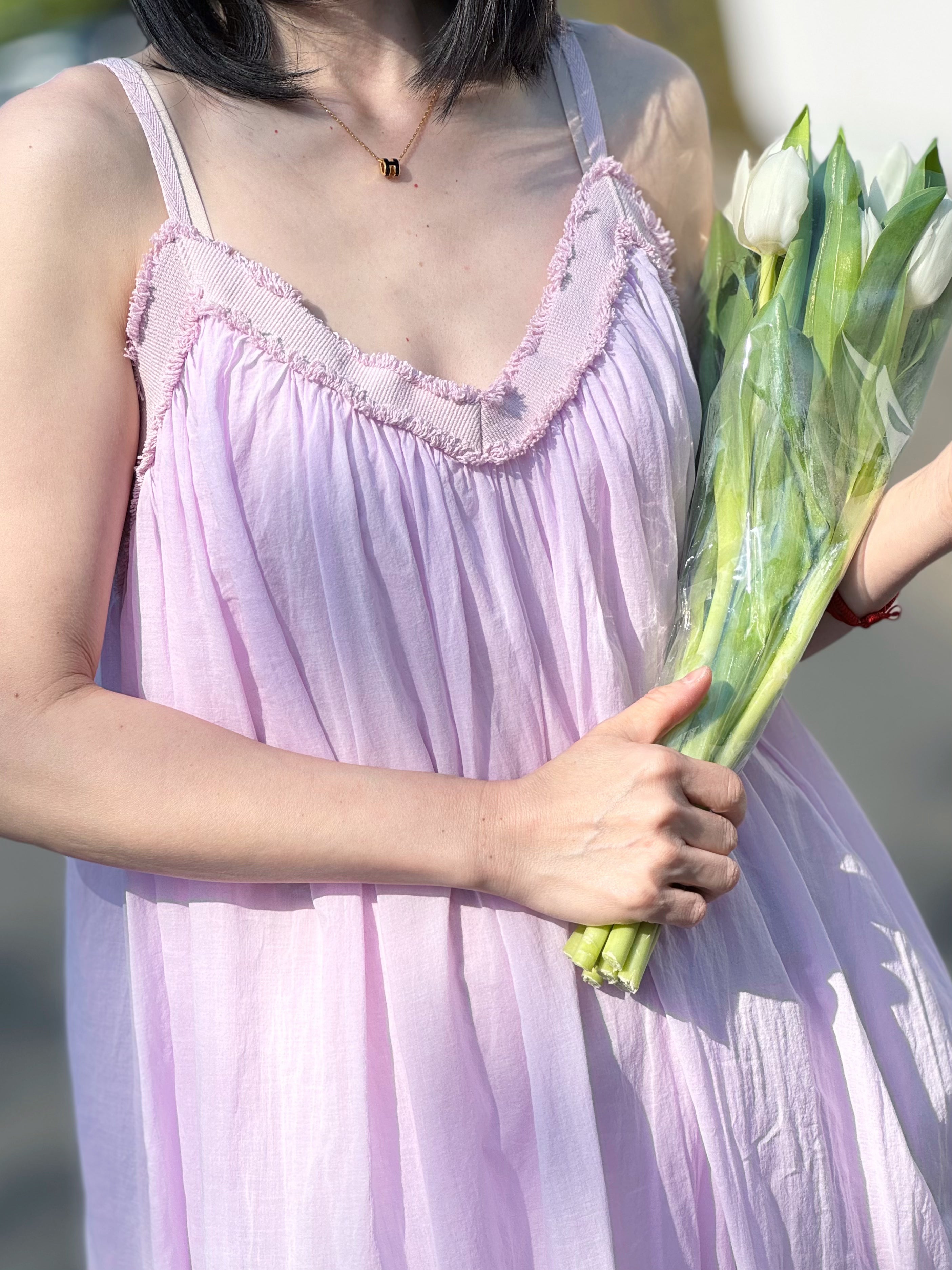 Sommerkleid, Baumwolle, mit Futter, 3 Farben