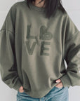 Sweatshirt, LOVE, 3 Farben