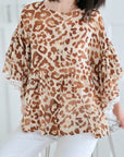 Bluse, Butterfly Sleeves, Leo, 2 Farben
