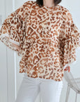 Bluse, Butterfly Sleeves, Leo, 2 Farben