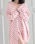 Musselin Bluse, Herzen, Oversize, 5 Farben
