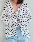 Musselin Bluse, Herzen, 5 Farben